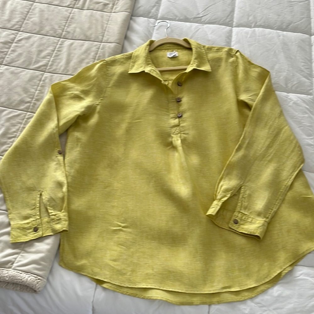 100% linen tunic top